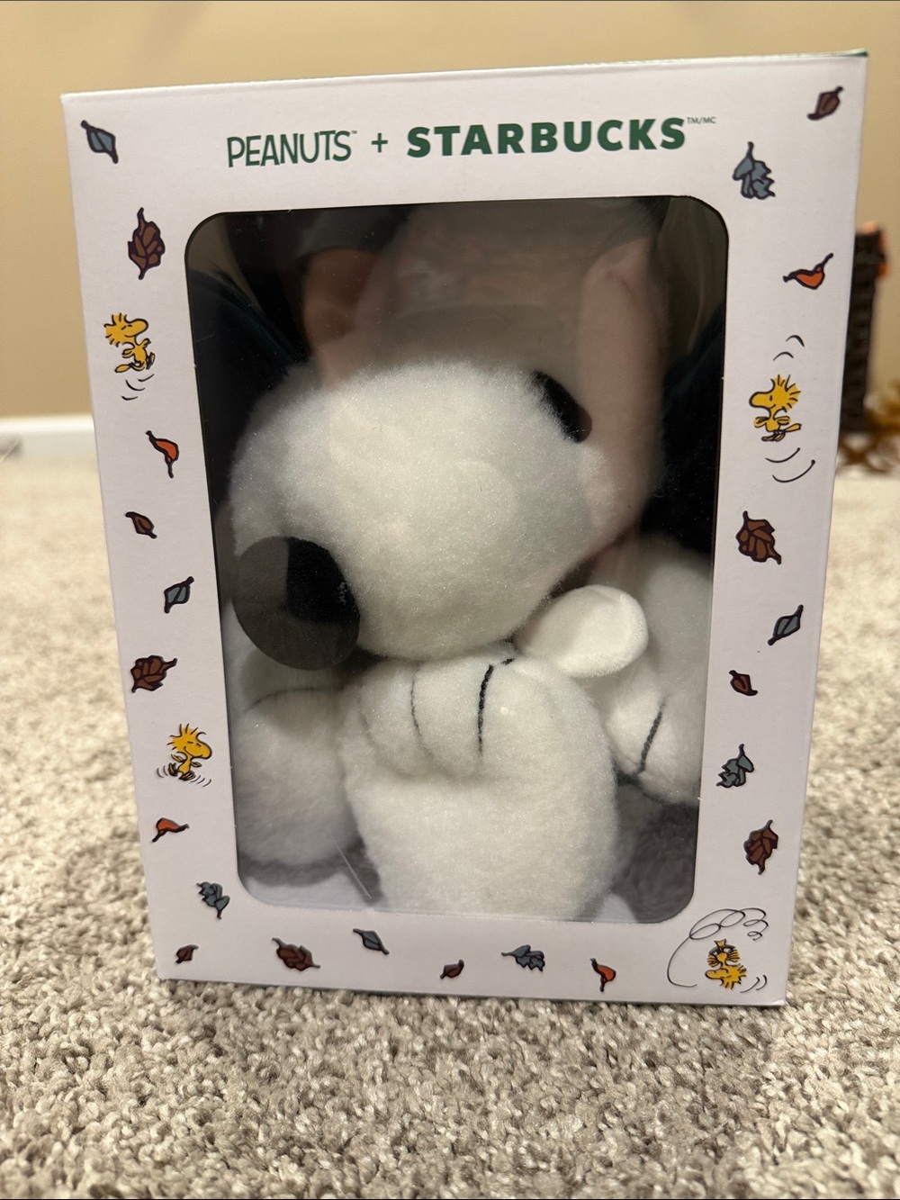 New Peanuts x Starbucks White Snoopy Plush Toy